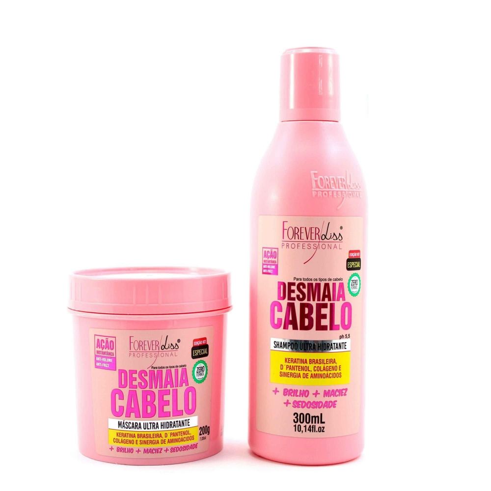 Loja3acosmeticos - Forever liss kit desmaia cabelo shampoo+ condicionador